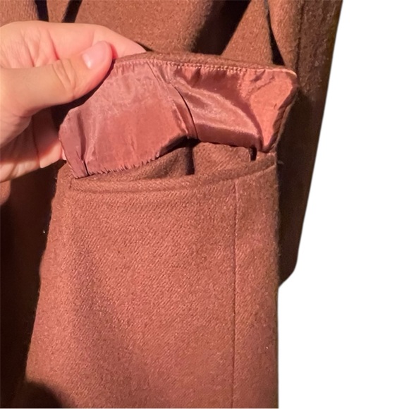 Whitney Brooks Vintage Chocolate Brown Wool Blazer Single Breasted 10 Or Medium - Picture 5 of 6